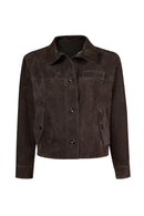 Sandiego Kadın Kahverengi Oversize Süet Deri Ceket | Derimod Sandiego Kadın Kahverengi Oversize Süet Deri Ceket | Derimod