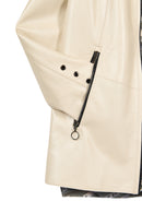 Dorothy Woman Beige Wide-Fit Leather Jacket | Derimod Dorothy Woman Beige Wide-Fit Leather Jacket | Derimod
