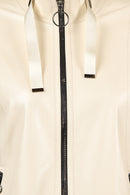 Dorothy Woman Beige Wide-Fit Leather Jacket | Derimod Dorothy Woman Beige Wide-Fit Leather Jacket | Derimod