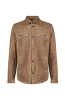 Kroos Male Mink Suede Shirt Jacket | Derimod Kroos Male Mink Suede Shirt Jacket | Derimod