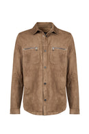 Kroos Male Mink Suede Shirt Jacket | Derimod Kroos Male Mink Suede Shirt Jacket | Derimod