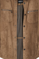 Kroos Male Mink Suede Shirt Jacket | Derimod Kroos Male Mink Suede Shirt Jacket | Derimod