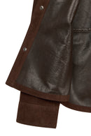 Martinez Erkek Kahverengi Süet Deri Gömlek | Derimod Martinez Erkek Kahverengi Süet Deri Gömlek | Derimod