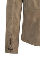 Martinez Erkek Vizon Süet Deri Gömlek | Derimod Martinez Erkek Vizon Süet Deri Gömlek | Derimod