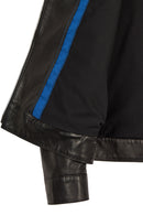 Mane Male Black Mandarin Collar Leather Jacket | Derimod Mane Male Black Mandarin Collar Leather Jacket | Derimod