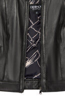 Adela Woman Black Short Leather Jacket | Derimod Adela Woman Black Short Leather Jacket | Derimod