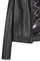 Adela Woman Black Short Leather Jacket | Derimod Adela Woman Black Short Leather Jacket | Derimod