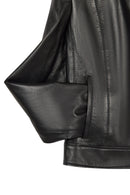 Adela Woman Black Short Leather Jacket | Derimod Adela Woman Black Short Leather Jacket | Derimod