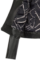 Adela Woman Black Short Leather Jacket | Derimod Adela Woman Black Short Leather Jacket | Derimod