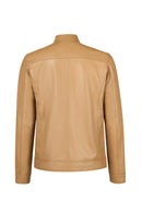 Felibe Erkek Bej Hakim Yaka Deri Ceket | Derimod Felibe Erkek Bej Hakim Yaka Deri Ceket | Derimod