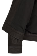 Felibe Male Black Mandarin Collar Leather Jacket | Derimod Felibe Male Black Mandarin Collar Leather Jacket | Derimod