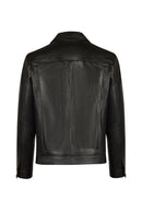 Barney Erkek Siyah Deri Ceket | Derimod Barney Erkek Siyah Deri Ceket | Derimod