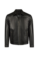 Barney Erkek Siyah Deri Ceket | Derimod Barney Erkek Siyah Deri Ceket | Derimod