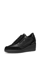Geox Kadın Siyah D Ilde Bağcıklı Dolgu Topuklu Sneaker | Derimod Geox Kadın Siyah D Ilde Bağcıklı Dolgu Topuklu Sneaker | Derimod