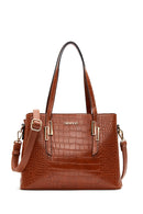 Women's Tan Crocodile Handbag | Derimod Women's Tan Crocodile Handbag | Derimod