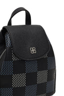 Women's Black Printed Backpack | Derimod Women's Black Printed Backpack | Derimod