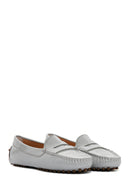 Kadın Gri Rugan Deri Klasik Loafer | Derimod Kadın Gri Rugan Deri Klasik Loafer | Derimod