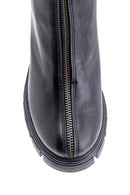 Women's Zipper Detailed Thick-Sole Heeled Boots | Derimod Women's Zipper Detailed Thick-Sole Heeled Boots | Derimod