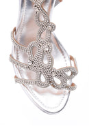 KADIN GÜMÜŞ TAŞLI TOPUKLU AYAKKABI | Derimod KADIN GÜMÜŞ TAŞLI TOPUKLU AYAKKABI | Derimod