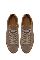 Male Beige Lace-up Suede Leather Sneaker | Derimod Male Beige Lace-up Suede Leather Sneaker | Derimod