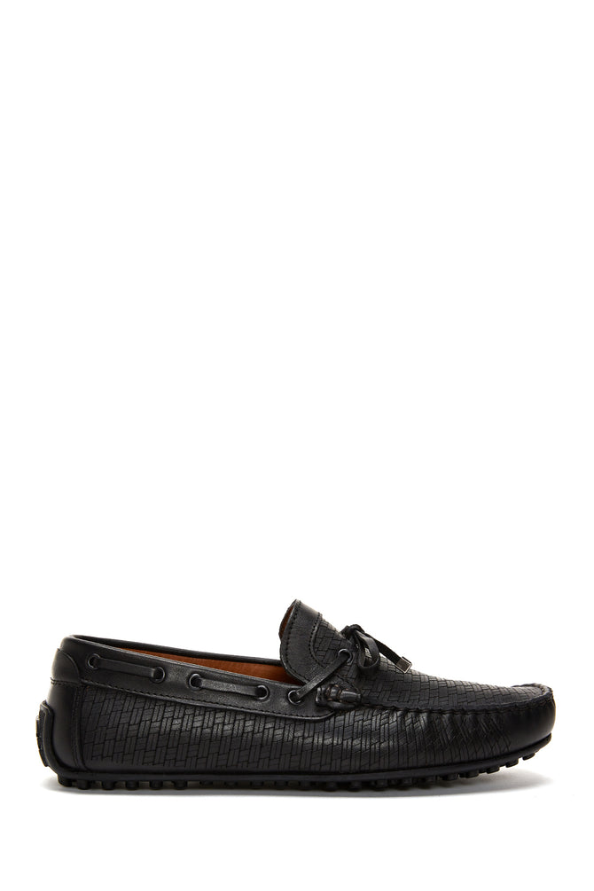 Erkek Siyah Deri Casual Loafer_0