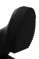 Women's Black Leather Platform Heeled Boots | Derimod Women's Black Leather Platform Heeled Boots | Derimod