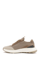 Derimod Zero Men's Beige Lace-Up Thick Soled Fabric Sneaker | Derimod Derimod Zero Men's Beige Lace-Up Thick Soled Fabric Sneaker | Derimod