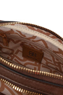 Woman Brown Snake-Patterned Crossbody Bag | Derimod Woman Brown Snake-Patterned Crossbody Bag | Derimod