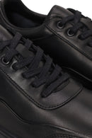 Erkek Siyah Bağcıklı Kalın Tabanlı Deri Sneaker | Derimod Erkek Siyah Bağcıklı Kalın Tabanlı Deri Sneaker | Derimod