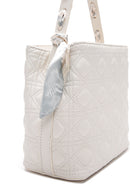 Women's Cream Long Strap Quilted Handbag with Accessory Detail | Derimod Women's Cream Long Strap Quilted Handbag with Accessory Detail | Derimod
