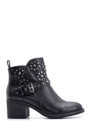 Women's Buckle Detailed Heeled Boots | Derimod Women's Buckle Detailed Heeled Boots | Derimod