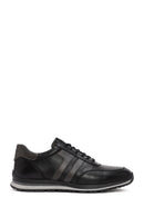 Erkek Siyah Bağcıklı Deri Casual Sneaker | Derimod Erkek Siyah Bağcıklı Deri Casual Sneaker | Derimod