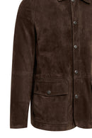 Salah Men's Tan Shirt Collar Suede Leather Jacket | Derimod Salah Men's Tan Shirt Collar Suede Leather Jacket | Derimod