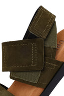 Camper Men's Green Brutus Leather Sandals | Derimod Camper Men's Green Brutus Leather Sandals | Derimod