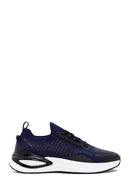 Derimod Zero Men's Blue Lace-Up Thick Sole Fabric Sneaker | Derimod Derimod Zero Men's Blue Lace-Up Thick Sole Fabric Sneaker | Derimod
