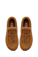 Woman Camel Buckled Thick-Soled Suede Teddy Loafer | Derimod Woman Camel Buckled Thick-Soled Suede Teddy Loafer | Derimod