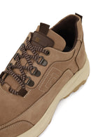 Male Mink Lace-up Thick-soled Nubuck Leather Casual Sneaker | Derimod Male Mink Lace-up Thick-soled Nubuck Leather Casual Sneaker | Derimod