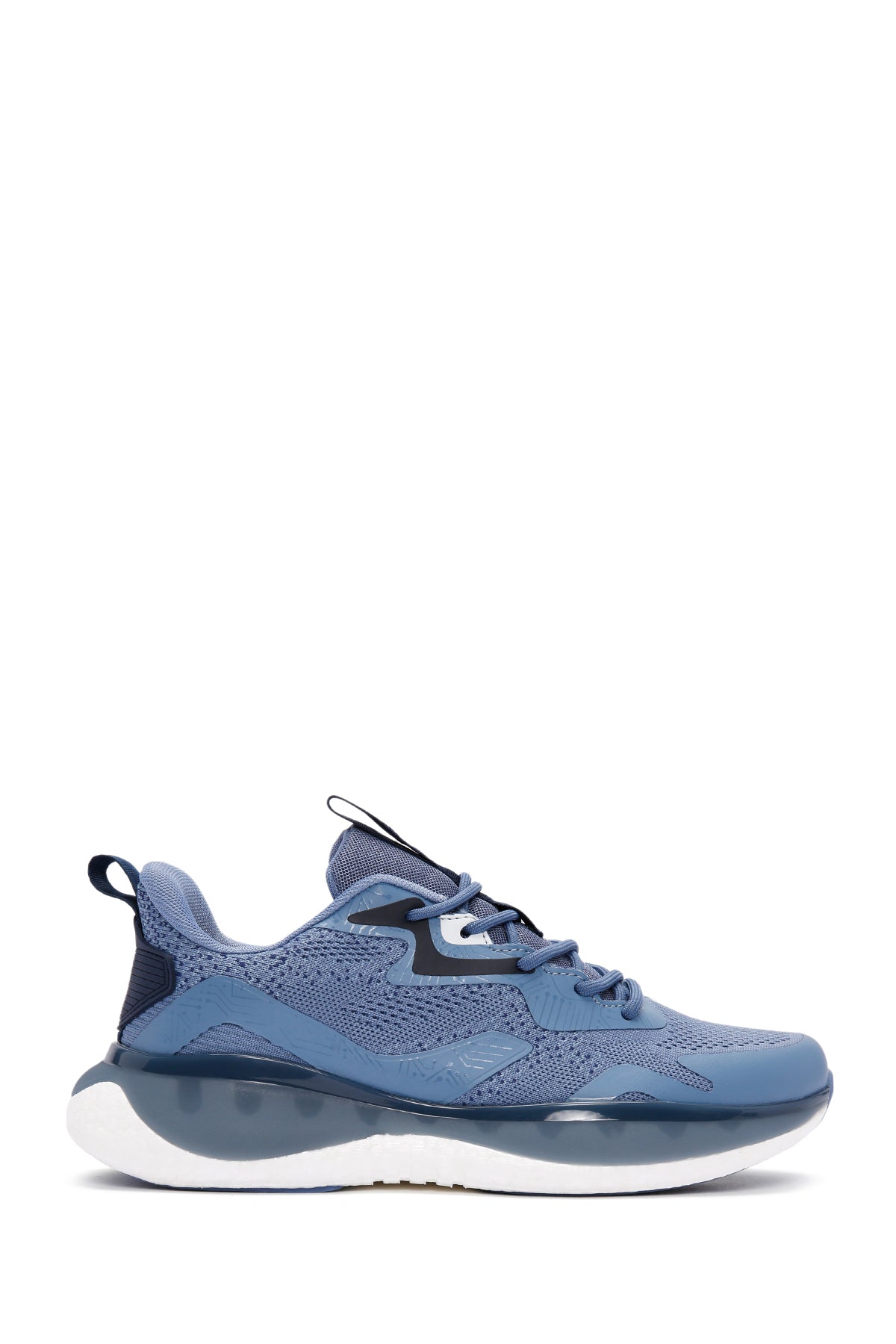 Erkek Mavi Bağcıklı Kalın Tabanlı Kumaş Sneaker 24SFD69486F | Derimod