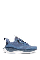 Erkek Mavi Bağcıklı Kalın Tabanlı Kumaş Sneaker | Derimod