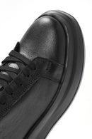 Men's Black Lace-up Leather Sneaker | Derimod Men's Black Lace-up Leather Sneaker | Derimod