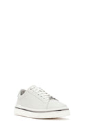 Men's White Lace-Up Leather Sneakers | Derimod Men's White Lace-Up Leather Sneakers | Derimod