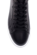 Men's Black Lace-up Leather Sneaker | Derimod Men's Black Lace-up Leather Sneaker | Derimod