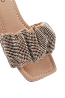 Women's Beige Stone Flat Slippers | Derimod Women's Beige Stone Flat Slippers | Derimod