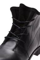 Women's Black Leather Casual Boots | Derimod Women's Black Leather Casual Boots | Derimod