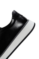 Erkek Siyah Bağcıklı Deri Sneaker | Derimod Erkek Siyah Bağcıklı Deri Sneaker | Derimod