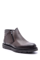 Men's Zipper Detailed Leather Boots | Derimod Men's Zipper Detailed Leather Boots | Derimod