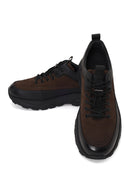 Male Brown Lace-Up Thick-Soled Leather Casual Sneaker | Derimod Male Brown Lace-Up Thick-Soled Leather Casual Sneaker | Derimod