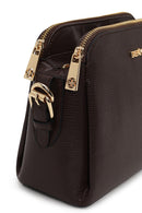 Woman Brown Long-Strap Printed Crossbody Bag | Derimod Woman Brown Long-Strap Printed Crossbody Bag | Derimod