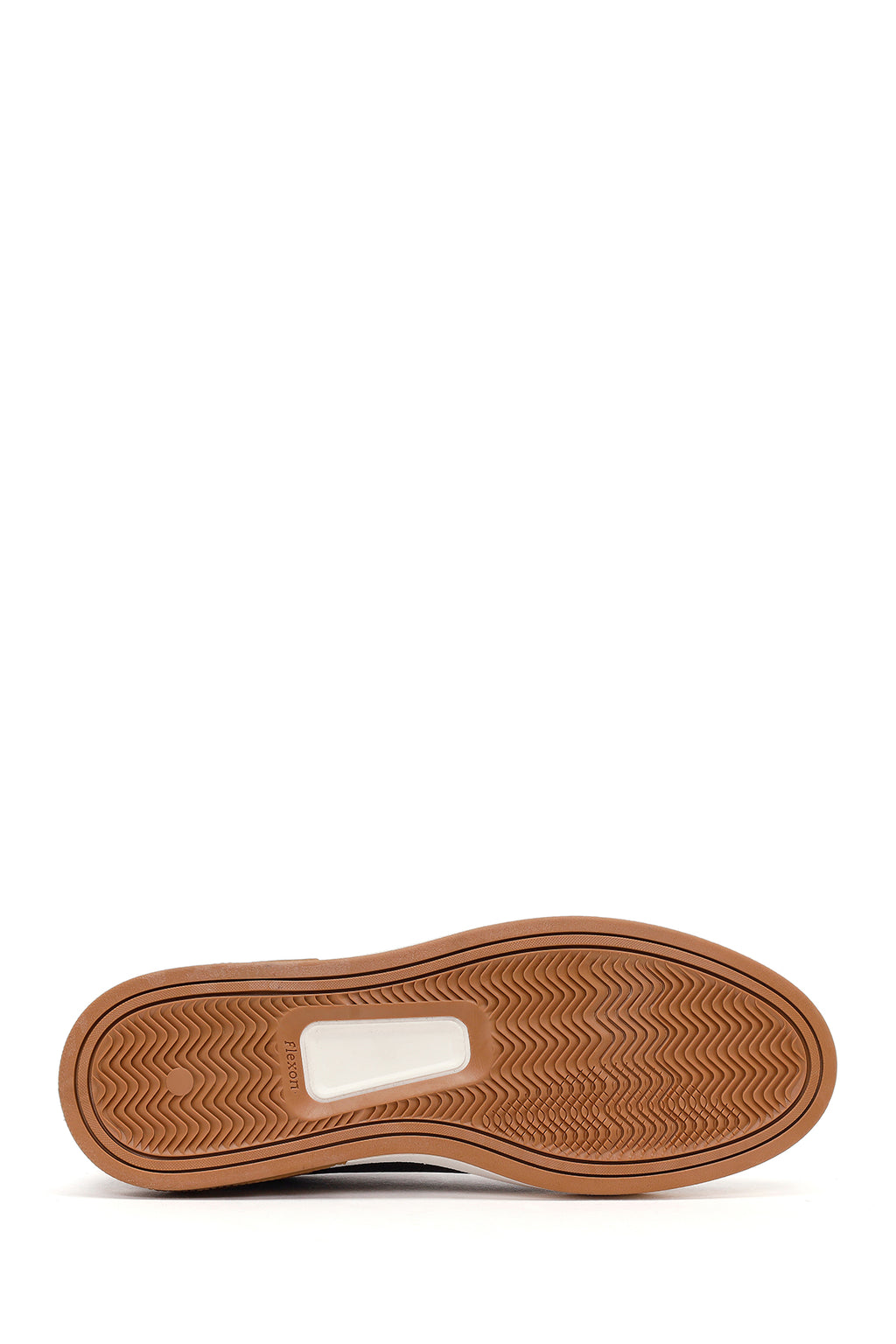 Erkek Kahverengi Bağcıklı Deri Sneaker