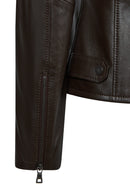 Anetta Woman Mink Short Leather Jacket | Derimod Anetta Woman Mink Short Leather Jacket | Derimod